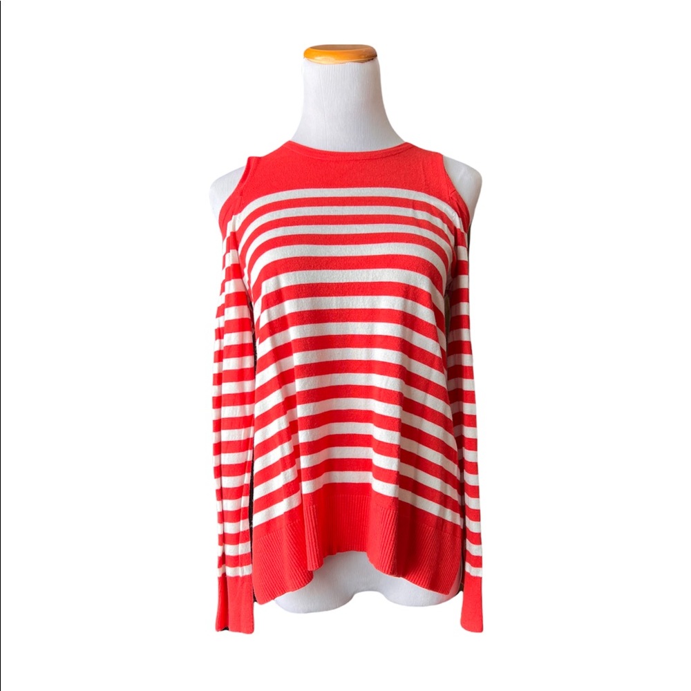 Jamison Striped Cold Shoulder Sweater from Evereve
